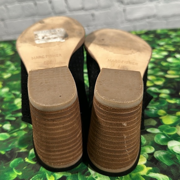 Marc Fisher Mule Ripley Suede Black Tan size 6 1/2M - Picture 10 of 14